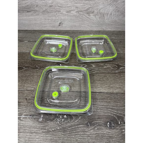 FoodSaver Vacuum Sealer Fresh Preserver Replacement Lid Only ~set Of 3 - Picture 4 of 5